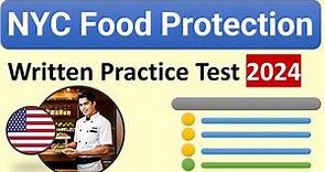 NYC Food Protection Practice Test 2024 #newyork #restaurantmanagement