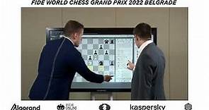 Dmitry Andreikin shows his victory againts Anish Giri | FIDE Grand Prix - Belgrade |