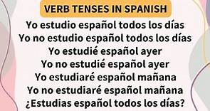 Spanish sentences in different tenses