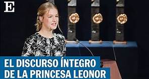 Discurso de la princesa Leonor en los Premios Princesa de Asturias 2022 | EL PAÍS