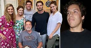 Arnold Schwarzenegger’s shirtless son Joseph Baena, 22, looks just like dad as he shows off muscles in c