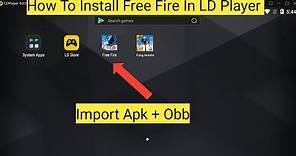 How To Install Free Fire in LD Player (Import Apk+Obb) Very Easy Toturial | SHER FF|