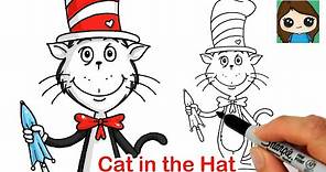How to Draw The Cat in the Hat Easy | Dr. Seuss