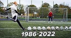 Scoring with EVERY World Cup football from 1986-2022