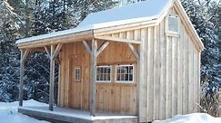 "The 16X16 Homesteader" - DIY Build This Cottage with Large Front Porch & Loft - 4 Season Ready