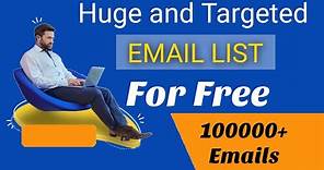 Email Marketing # 9 | How to build an Email list | Free email list for marketing 2020