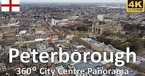 Peterborough - City Centre Panorama | England | UK - 4k 360°