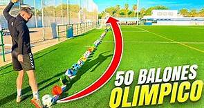 ⚽ 50 BALONES ⚽ GOL OLÍMPICO DEFINITIVO! 🔥 ¡Retos de Fútbol!
