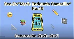 Reseña histórica Sec 45 María Enriqueta Camarillo. 😃