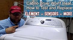 Whirlpool Cabrio Dryer Heating Element Replacement and Whirlpool Cabrio Dryer Troubleshooting