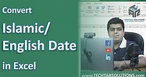 Islamic/English Date Conversion in Excel