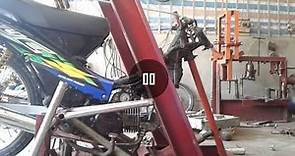 How to make motorcycle frame straightening and repairing machine using 3 inch channel bars .