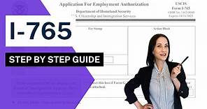 I-765 Step By Step | Application for Employment Authorization Document c(9) eligibility category