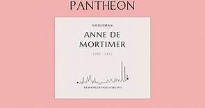 Anne de Mortimer Biography - Medieval English noble