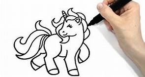 Aprende a Dibujar un Unicornio Bonito y Rapido