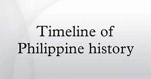 Timeline of Philippine history