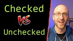 Checked vs. Unchecked Exceptions in Java Tutorial - What's The Difference?