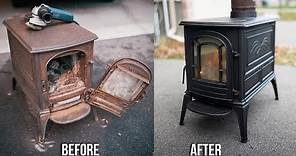 Restoring, Refurbishing, Removing Rust and Installing a Cast Iron Wood Stove!
