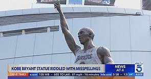 Kobe Bryant’s statue outside Crypto.com Arena is full of misspellings