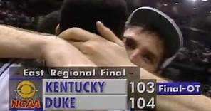 Christian Laettner's shot sinks Kentucky in 1992 Elite Eight