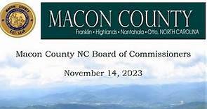Macon County Commissioners Meeting 11-14-2023