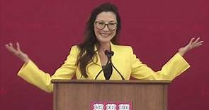 Michelle Yeoh addresses the Harvard Law School Class of 2023