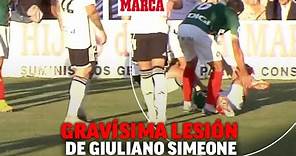 Cuesta verlo: ¡Así fue la grave lesión de Giuliano Simeone! I MARCA