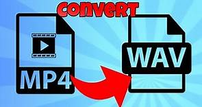 how to convert mp4 to wav