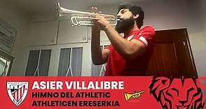 Asier Villalibre y su trompeta I Athletic Club I Ereserkia tronpetarekin