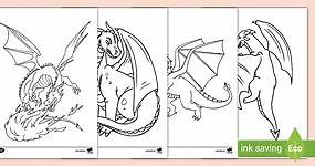 Dragon Wings of Fire Colouring Pages