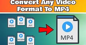 How To Convert Any Video Format To MP4