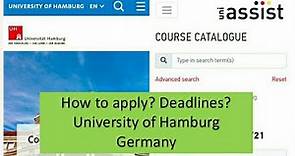 University of Hamburg | bachelors and masters| deadlines and how to apply
