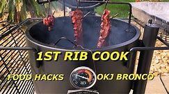 OKLAHOMA JOES BRONCO/1ST RIB COOK/FOOD HACKS/COKE GLAZE/AMAZING RIBS