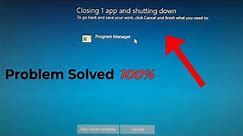 Fix Closing ONE App & Shutting Down Error in Windows 10