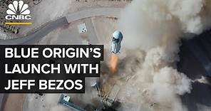 Blue Origin launches first human spaceflight with Jeff Bezos ⁠— 7/20/21