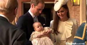 Prince George arrives for christening at St James's Palace