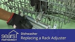 Replacing a Rack Height Adjuster in a Dishwasher