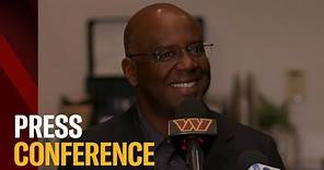 GM Martin Mayhew meets with the media at the annual owners meetings