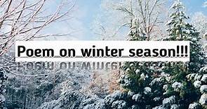 Poem on winter season for kids| Poem on winter in English