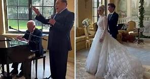 Confalonieri al piano, Berlusconi canta in francese al «matrimonio» con Marta Fascina