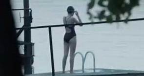 Sofia Hublitz One-Piece Black Swimsuit Butt Scene