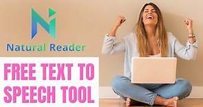 Free Text To Speech Tool / Natural Reader Tutorial