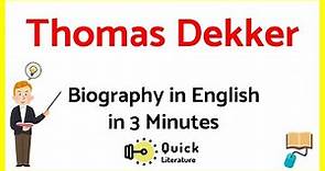 Thomas Dekker Biography in 3 minutes | British Literature Audio Video Notes