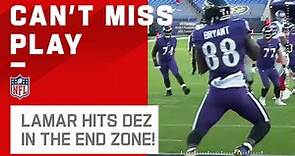 Lamar Finds Dez Bryant Wide Open in the Back of the End Zone!