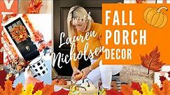 🍁FALL FRONT PORCH DECORATE WITH ME🍁Let's transform our porch for fall together!