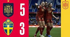 Resumen | España 5-3 Suecia | UEFA Women's Nations League | Jornada 6 | 🔴 SEFUTBOL
