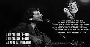 Leonard Cohen - Chelsea Hotel No.2 lyrics