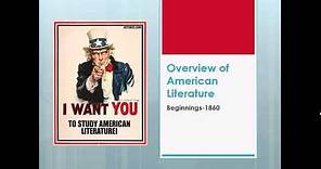American Literature Timeline Overview