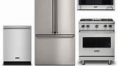 Viking French Door Refrigerator with Gas Range in Stainless Steel - VIKIPACK2
