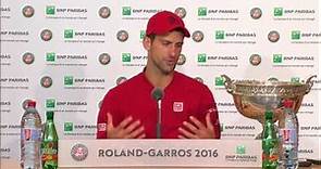 French Open Champion 2016: Novak Djokovic FINAL Press Conference